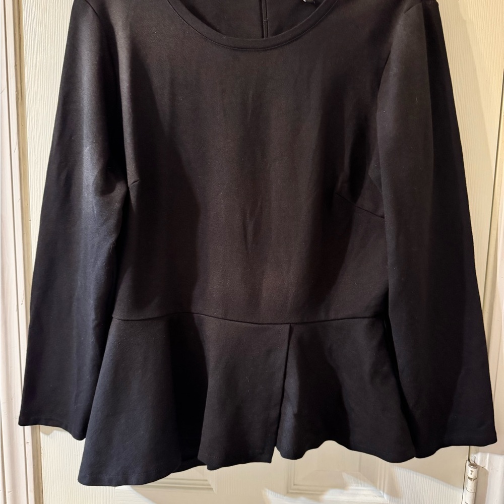 Eva Longoria Black Peplum Top